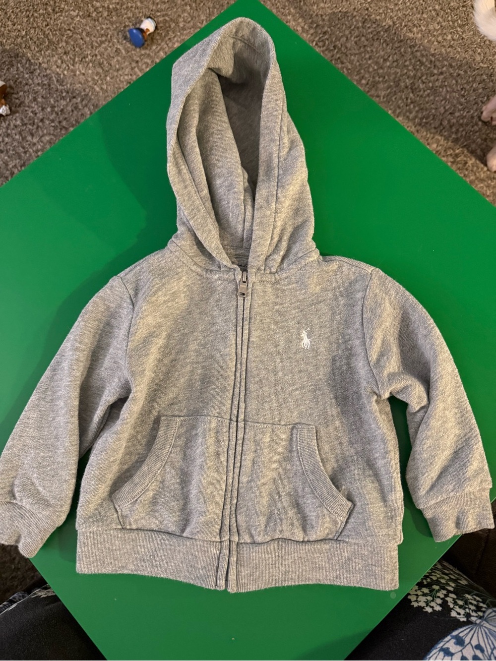Ralph Lauren Kids Heather Gray Zip Front Hoodie